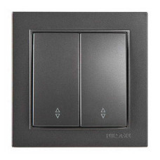Выключатель Nilson Thor антрацит 2кл проходной ( 27161009 )