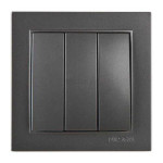 Выключатель Nilson Thor антрацит 3кл (27161066)