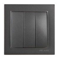 Выключатель Nilson Thor антрацит 3кл (27161066)