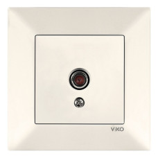 Розетка ТВ конечная VIKO Meridian белая кремовая 90970210-WH