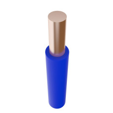 Провод монтажный медный ЗЗКМ ПВ-1 1х6 мм² синий круглый (704967) 1м