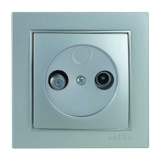 Розетка Nilson Thor серебро 1-на TV-SAT конечная ( 27131037 )