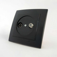 Розетка Nilson Touran черная TV-SAT ( 24221037 )