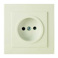 Розетка Nilson Touran кремовая 1-я без заземления со шторкой ( 24121016 )