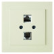 Розетка Nilson Touran кремова комп'ютерна телефонна CAT6e-Cat3e ( 24121049 )