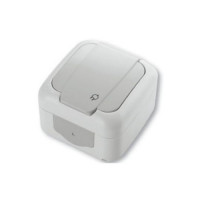 Розетка VI-KO Palmiye 1на с/с+крышкой накладная серая 90555508